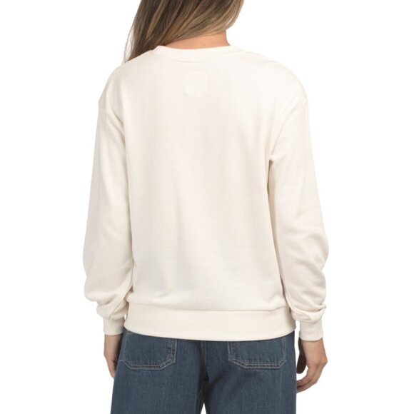 C&C White Millie Beach Terry Classic Graphic Crew Neck Sweatshirt - Picture 2 of 2